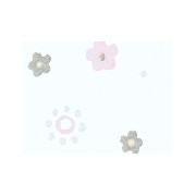 wallpaper white with grey and pink deco miniature 1:12