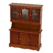 cherry wood buffet 3 doors miniature 1:12