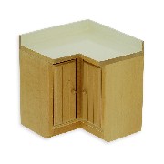 kitchen corner natural oak miniature 1:12