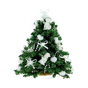 christmas tree to decorate with white angels miniature 1:12