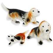 3 pc family bone china set: dogs 1:12