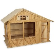 x'mas house barewood ( kit) miniature 1:12