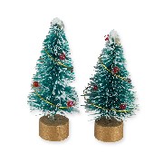 2 small fir trees miniature 1:12