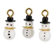 3 snowman ornaments miniature 1:12