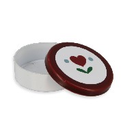 candy box with red heart decal /6 miniature 1:12