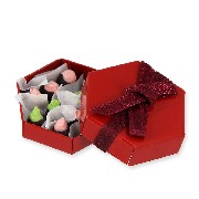 x'mas chocolate box red miniature 1:12