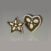 ginger bread heart and star miniature 1:12