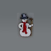 mini item wood snowman miniature 1:12