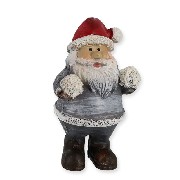 santa claus with snowballs miniature 1:12