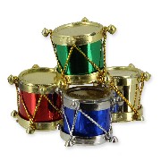 tambourine various colors miniature 1:12