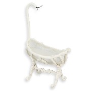swinging craddle ivory  Trianon collectible furniture 1:12