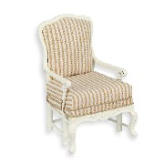 sofa seat white-creme stripes  Trianon collectible furniture 1:12