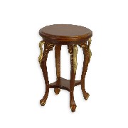 round coffee table walnut miniature 1:12