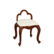 stool walnut miniature 1:12