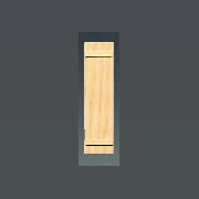 pair of large shutters smooth surface miniature 1:12