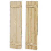 pair of large shutters smooth surface for dollhouses 1:12