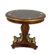 round table empire walnut miniature 1:12