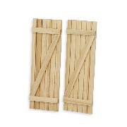 2 small shutters z design for dollhouses 1:12
