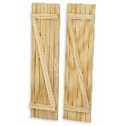 2 large shutters z design for dollhouses 1:12