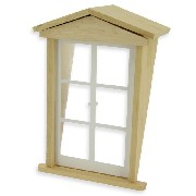dormer window 17° w/plexiglass miniature 1:12