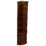 corner shelves walnut miniature 1:12