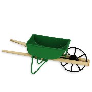 metal wheelbarrow green 1:12
