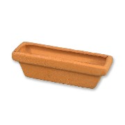 terra cotta flower pot empty miniature 1:12