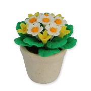 flower in pot miniature 1:12