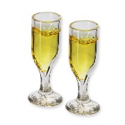 set of 2 glass of champagne miniature 1:12