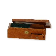 walnut storage box miniature 1:12