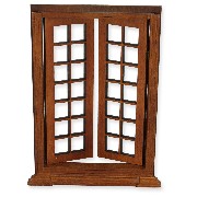 dooble door walnut miniature 1:12