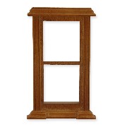 window walnut non openning miniature 1:12