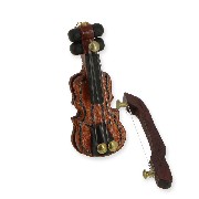 violin with bow 3.5cm miniature 1:12