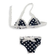 s/2 bikini, dark blue with white dots Miniature 1:12