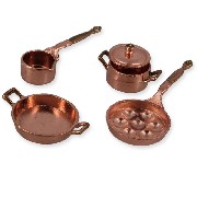 set of pans Miniature 1:12