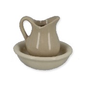 white jug and bowl miniature 1:12