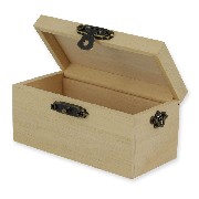chest trunk unstained miniature 1:12
