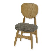 modern chair natural aok miniature furniture 1:12