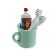toothbrush and toothpaste set miniature 1:12