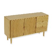 modern sideboard natural oak miniature furniture 1:12