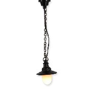 12v hanging lamp clip black frosted miniature 1:12