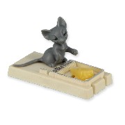 mouse trap with mouse miniature 1:12