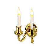12v wall lamp clip two candles 2mm miniature 1:12