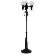 street lamp black globes attention not electrified miniature 1:12