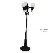 street lamp black globes attention not electrified miniature 1:12