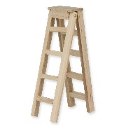 4-step double ladder unpainted miniature 1:12