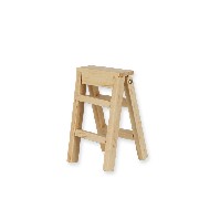 2-step double ladder unpainted miniature 1:12