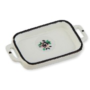 baking tray white miniature 1:12