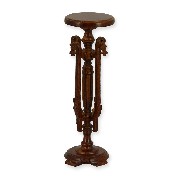 walnut flower pot holder miniature 1:12