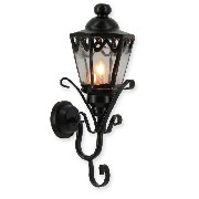12v wall lamp coachman black miniature 1:12